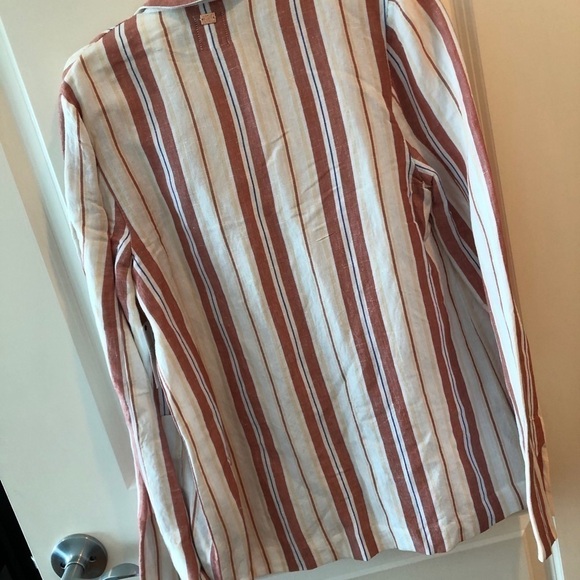 NWT Stone Row Stripped Linen Blazer Size XS - Picture 8 of 15